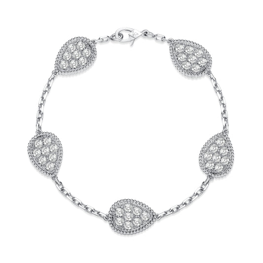 5 drop bracelet full diamond